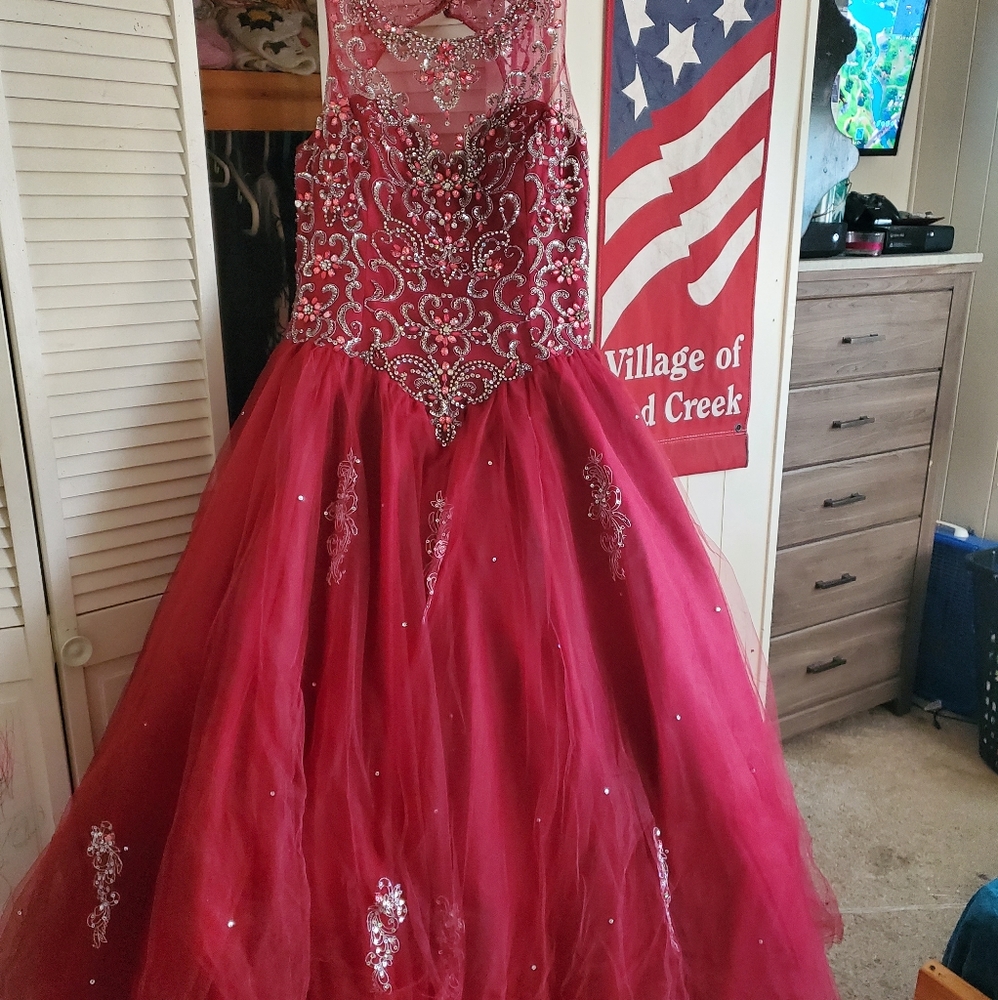 Red prom/wedding dress